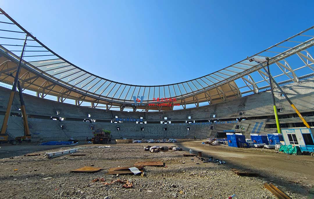 太湖之畔，華燈初上|無錫奧體中心施工加速